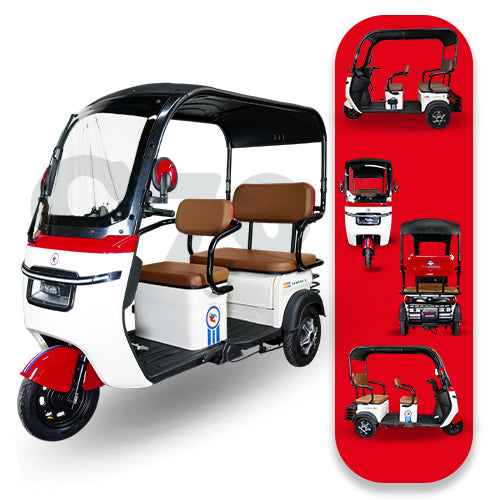 Triciclo Eléctrico con toldo E-Hermas C70